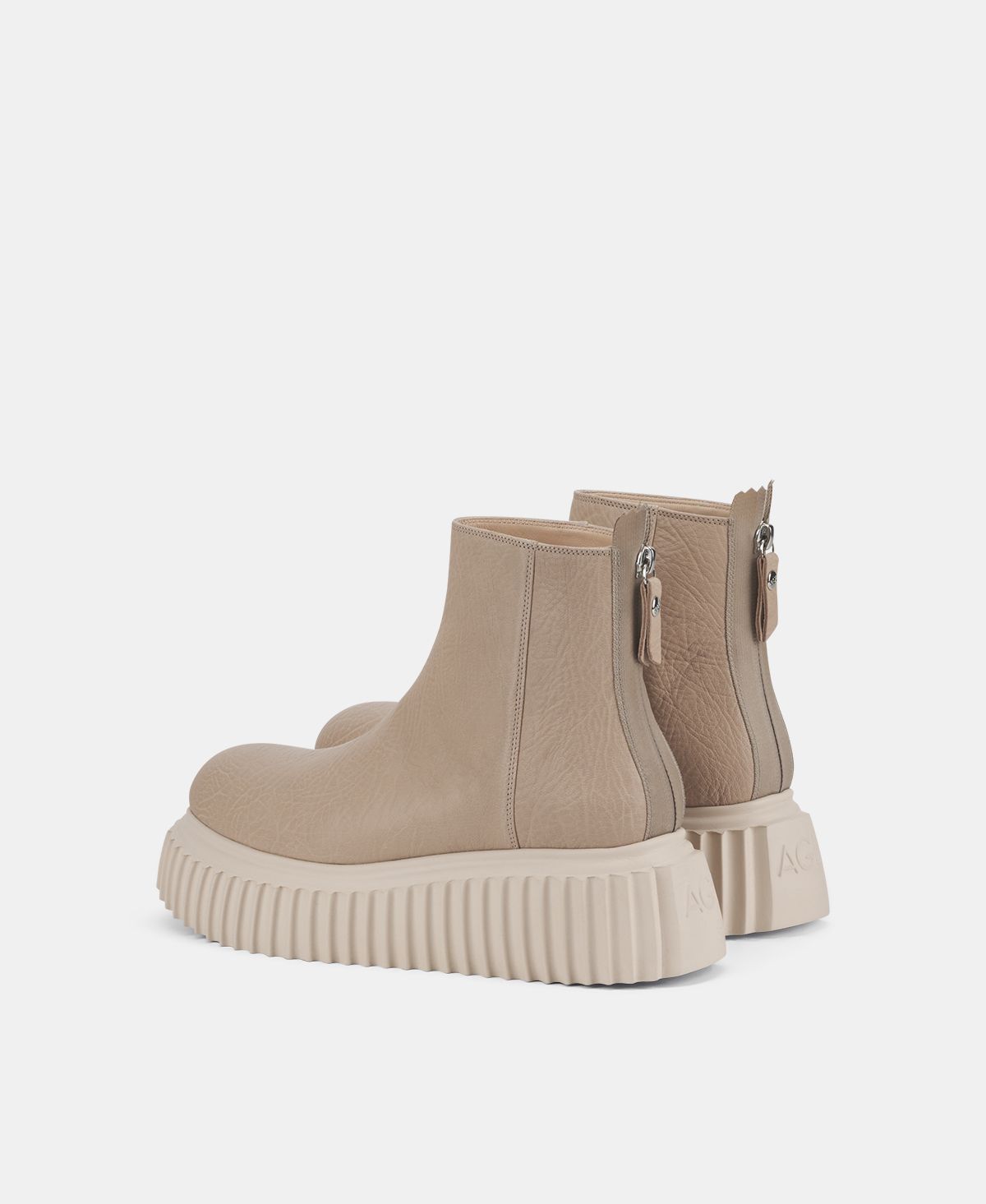 Agl Stivaletto in pelle Beige Sandy Spedizione Gratuita