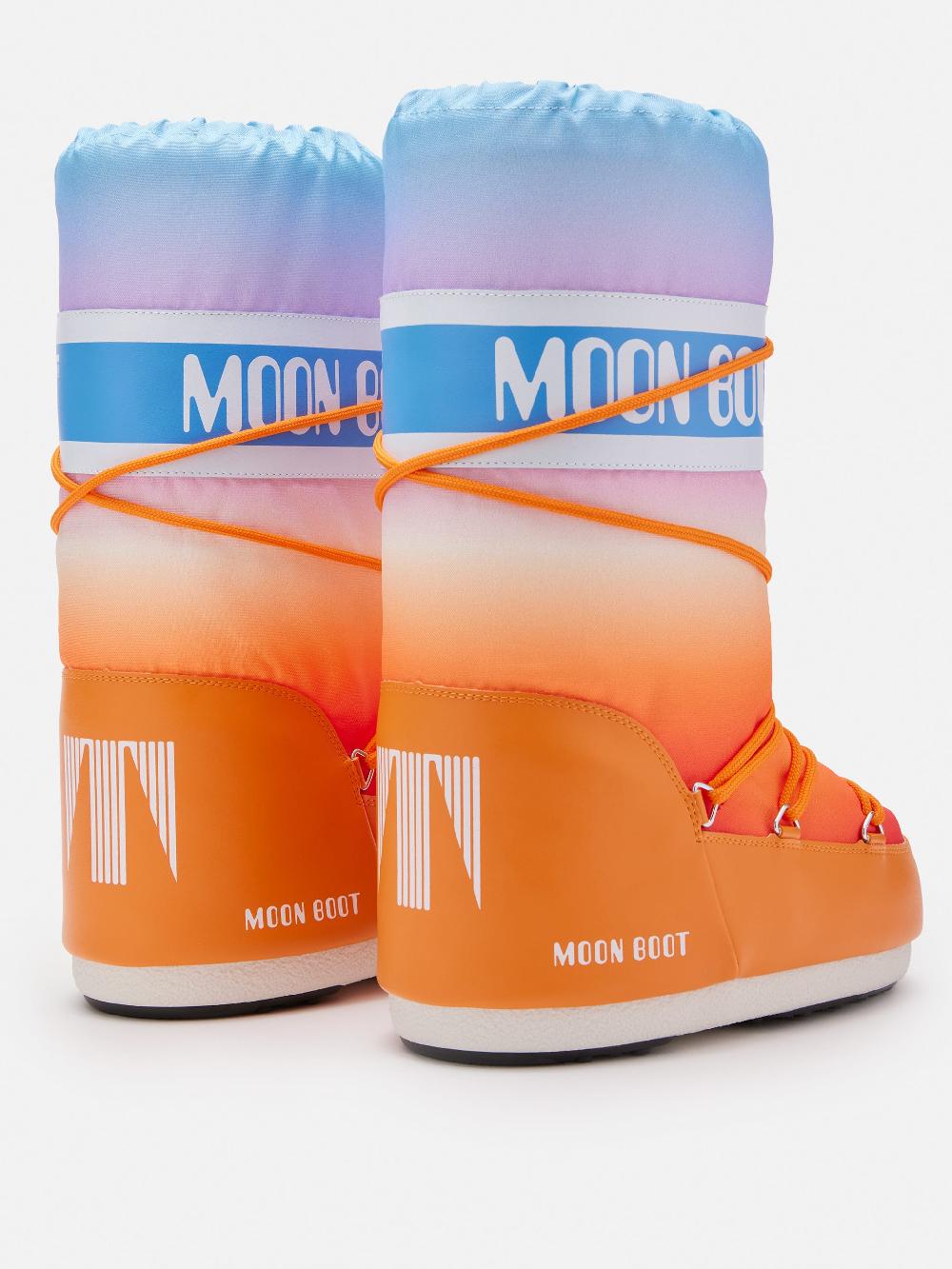 Moon Boot ICON ARANCIONE CON STAMPA SUNRISE Online