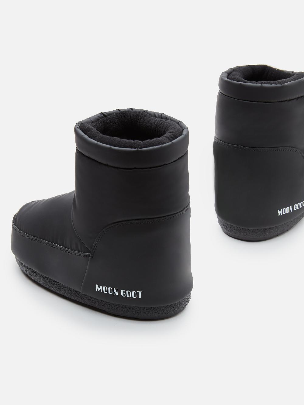 Moon Boot ICON LOW NERO IN GOMMA SENZA LACCI Promozione
