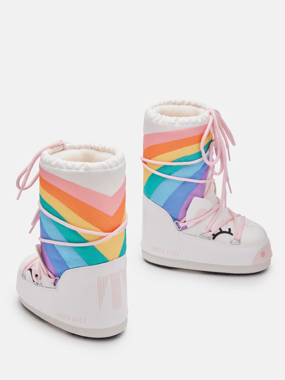 Moon Boot ICON JUNIOR UNICORN BIANCO Nuova